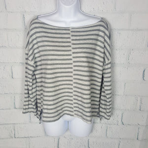 Lou & Grey Blouse Medium gray Striped Dolman